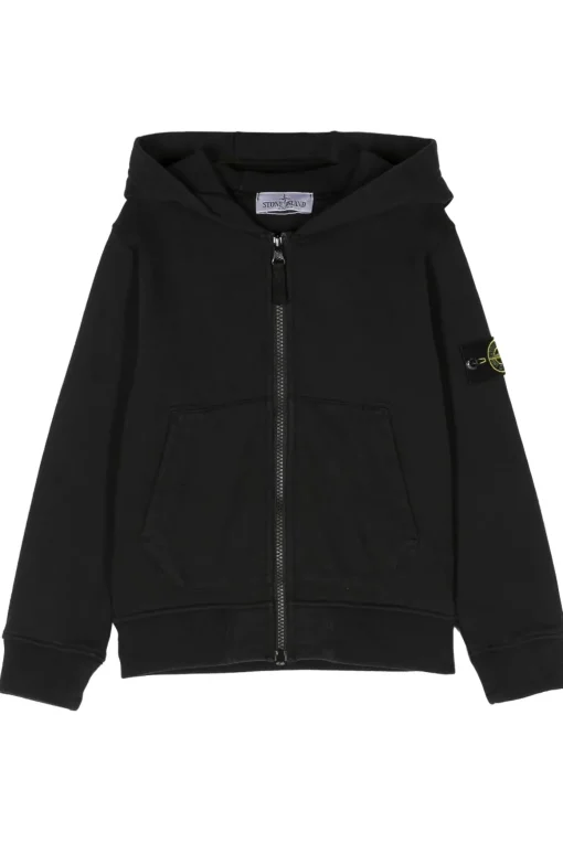 felpa full zip con cappuccio