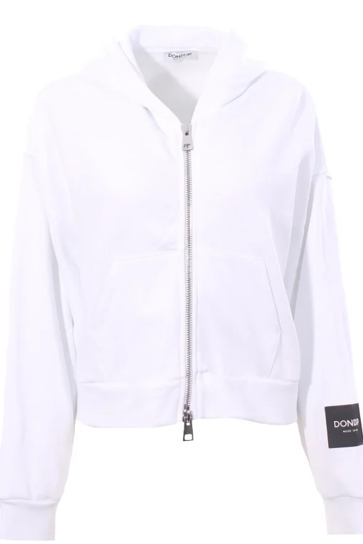 Felpa zip con cappuccio