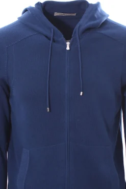 full zip cappuccio in cotone