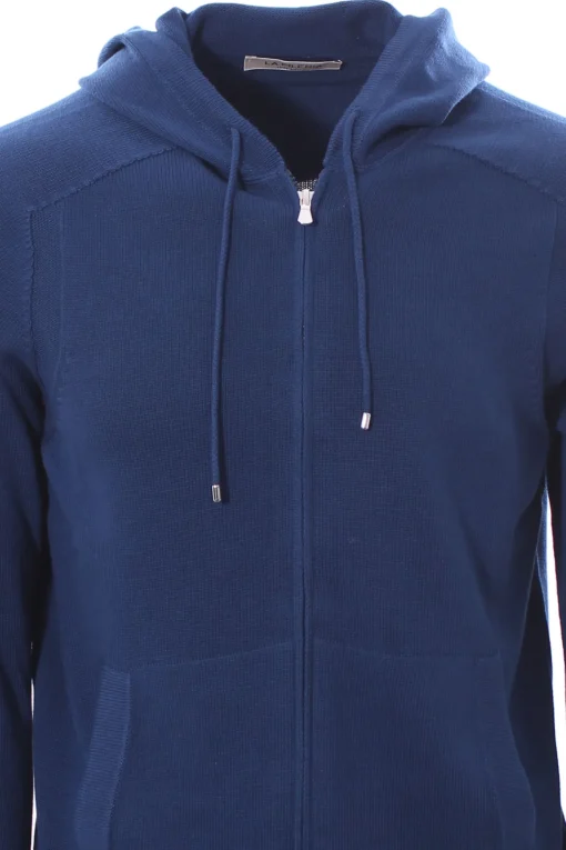 full zip cappuccio in cotone