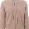 full zip cappuccio reversibile in lana e cashmere