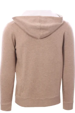 full zip cappuccio reversibile in lana e cashmere