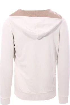 full zip cappuccio reversibile in lana e cashmere