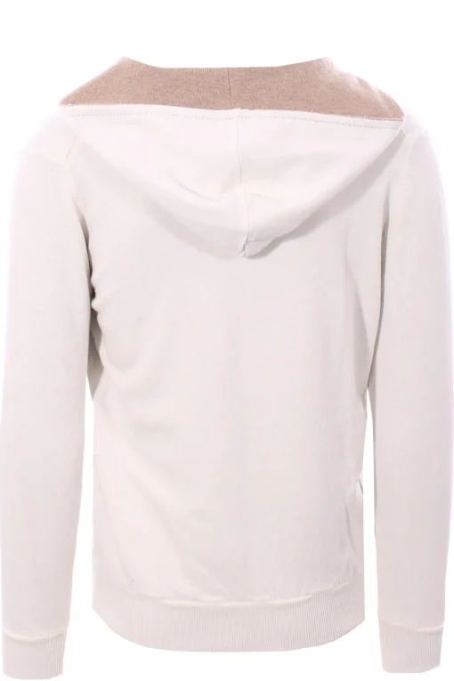full zip cappuccio reversibile in lana e cashmere
