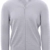 Full zip punto pannocchia in cotone egiziano