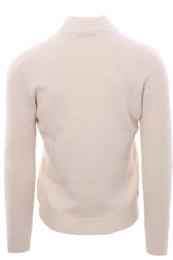 Full zip punto pannocchia in cotone egiziano