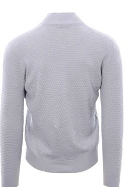 Full zip punto pannocchia in cotone egiziano