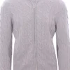 full zip treccia in cashmere
