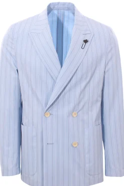 giacca camicia in cotone a righe