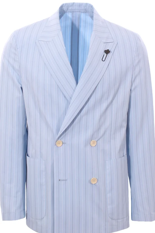 giacca camicia in cotone a righe