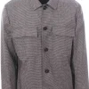 giacca camicia in lana e cashmere pied de poule