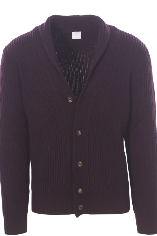 giacca cardigan in maglia a coste