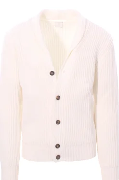 giacca cardigan in maglia a coste