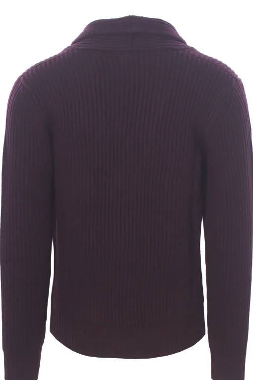 giacca cardigan in maglia a coste