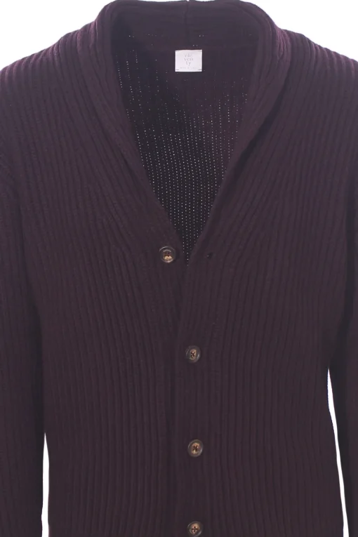 giacca cardigan in maglia a coste