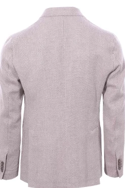 giacca darrel in lino e cotone spigato