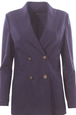 Giacca doppiopetto in lana e cashmere