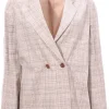 Giacca doppiopetto velvet check