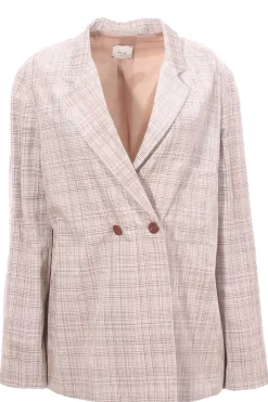 Giacca doppiopetto velvet check