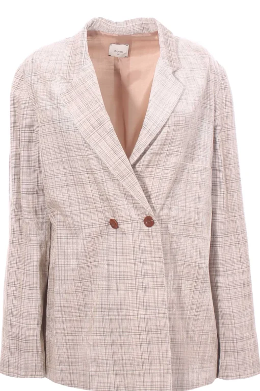 Giacca doppiopetto velvet check