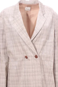 Giacca doppiopetto velvet check