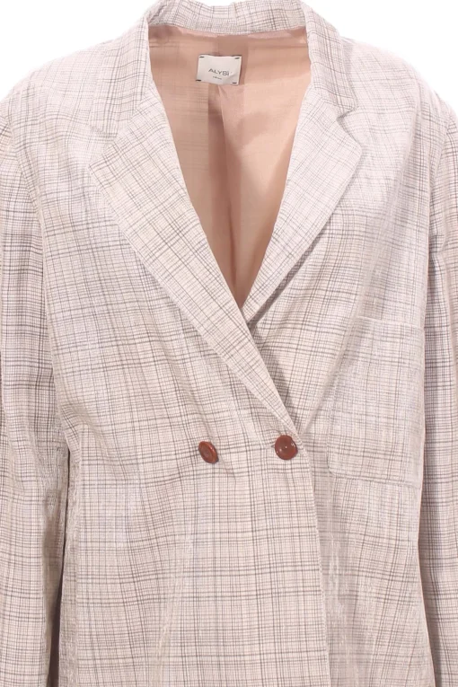 Giacca doppiopetto velvet check