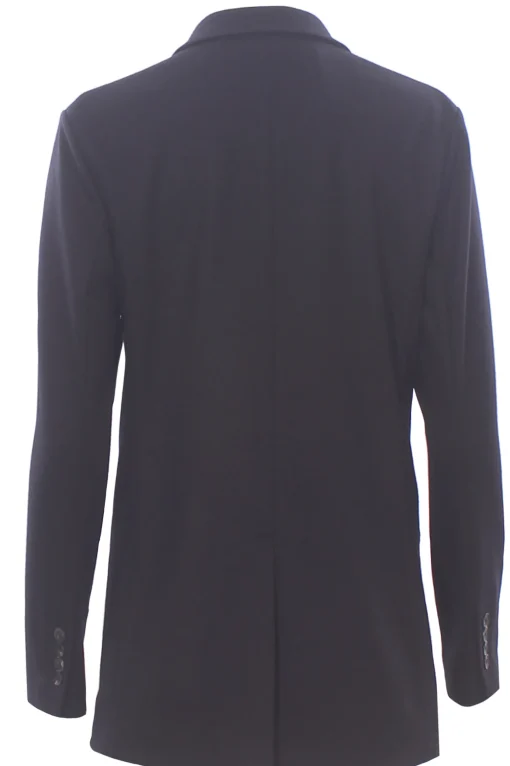 Giacca lunga doppiopetto in lana e cashmere