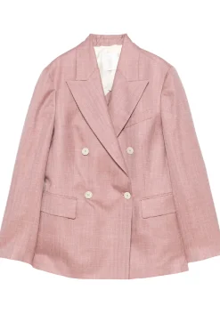 giacca lunga in lana seta e lino softime loropiana