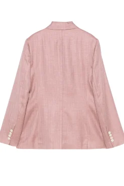 giacca lunga in lana seta e lino softime loropiana