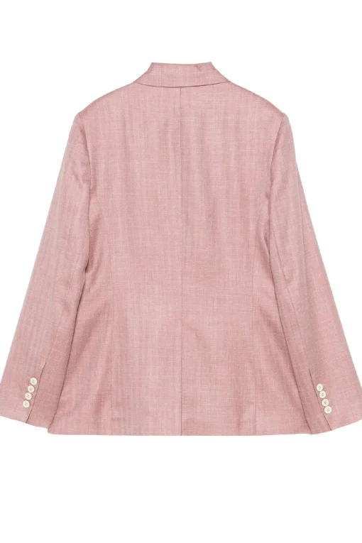 giacca lunga in lana seta e lino softime loropiana