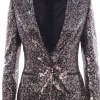 Giacca monopetto con paillettes