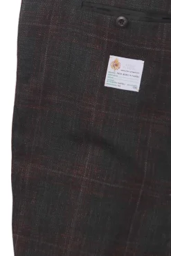 Giacca sartoriale in check di lana, seta e lino