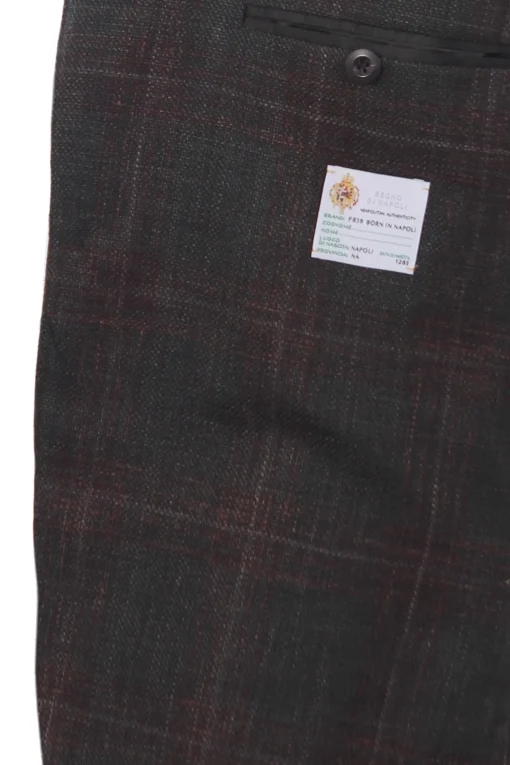 Giacca sartoriale in check di lana, seta e lino