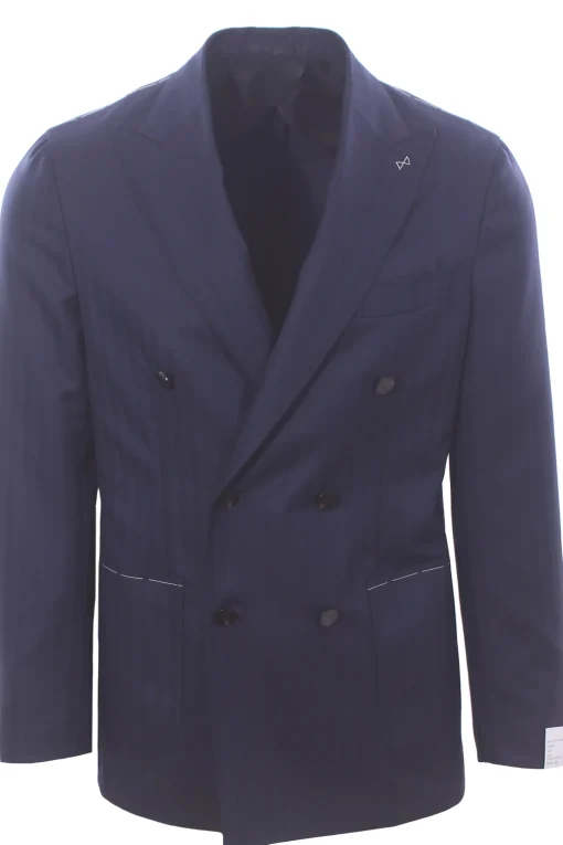 giacca sartoriale in lana spinata pettinata