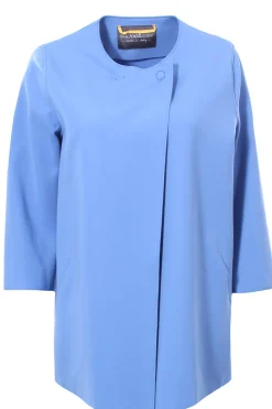 Giaccone in neoprene doppio petto con spacchi