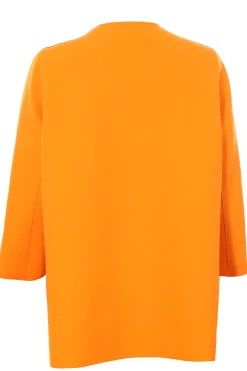 Giaccone in neoprene doppio petto con spacchi