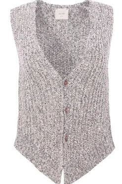 Gilet paillettes tricot
