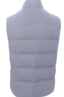 gilet piumino in lino