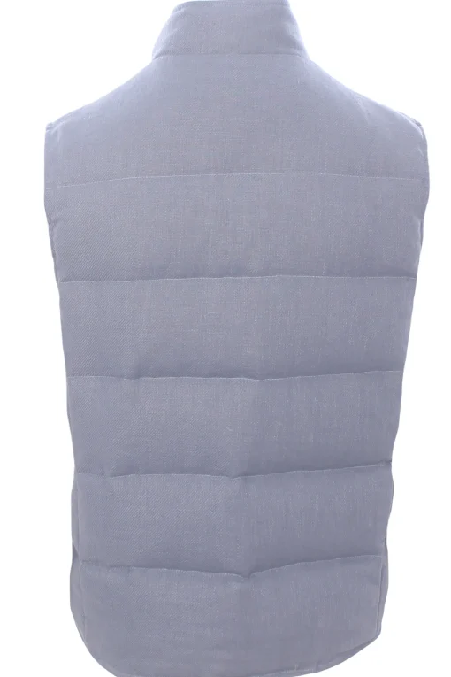 gilet piumino in lino