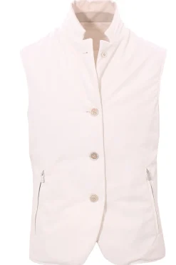gilet reversibile in lino e cotone