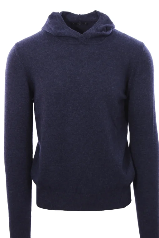 Girocollo cappuccio in lana e cashmere