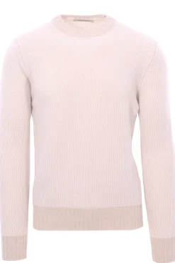 girocollo in cashmere grana riso