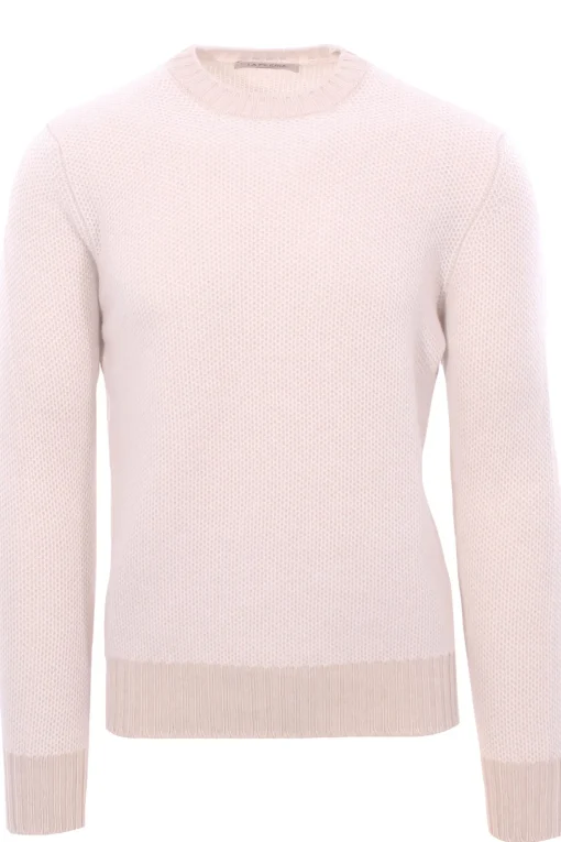 girocollo in cashmere grana riso