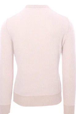 girocollo in cashmere grana riso