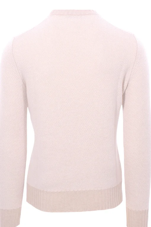 girocollo in cashmere grana riso