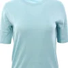 Girocollo manica corta in seta e cashmere