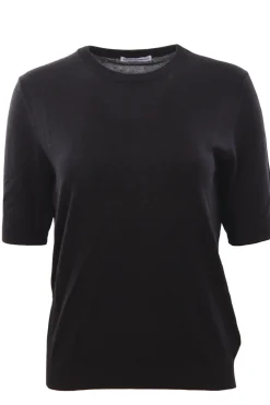 Girocollo manica corta in seta e cashmere