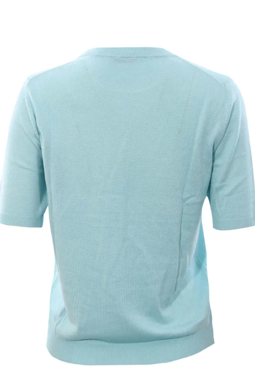 Girocollo manica corta in seta e cashmere
