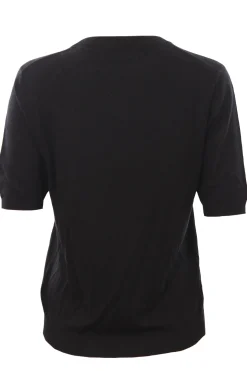Girocollo manica corta in seta e cashmere