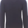 girocollo punto canestro in lana merino